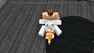 Slutty Roblox Bunny Girl Sneaks Into Boys Locker Room Then Gets Fucked?