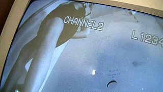 See the look on Katie Summers face when a big cock pops through a glory hole for facial cumshot