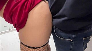 uh, quickie in office bath with tall curvy secretary