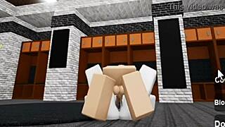 Slutty Roblox Bunny Girl Sneaks Into Boys Locker Room Then Gets Fucked?