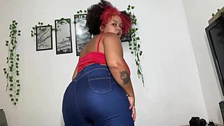 Check out this BBW farting in tight blue jeans