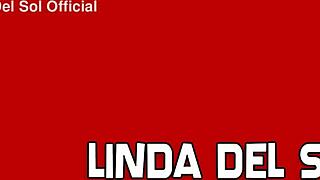 linda del sol says, 'lick my monster cock, victor bloom,' in outdoor blowjob scene.