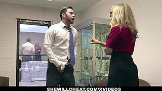 Older Milf Nina Hartley Hires Young Stud For Work