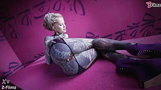Watch This Goth Punk Finger Her Tattooed Ass With Buttplugs?