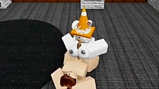 Slutty Roblox Bunny Girl Sneaks Into Boys Locker Room Then Gets Fucked?