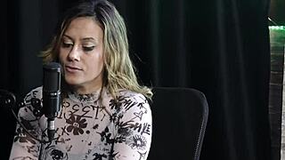 Angélica Morango in sheer red cosplay gets sensual massage from brother