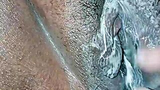 step mom's pussy gets ice cream before a tasty lick