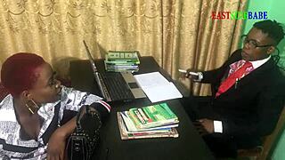 My lecturer forced deep cock action before passing exam