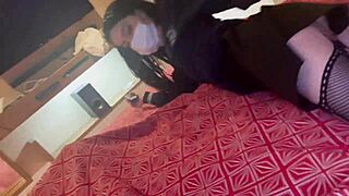 Beautiful student feels intense emotions while riding and fucking in the street