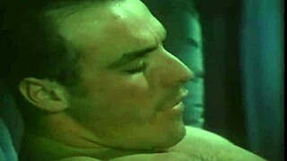 Damn! Brunette in Stockings Squirts Hard from Monster Cock Action