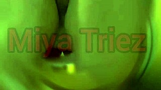 Miya Triez performs strip tease with teasing and fucking