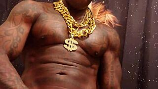 i worship this big black cock of hallelujah johnson, the african king, while masturbating to his huge hairy brunette presence