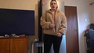 Big butt stepsister rides hard for deep creampie during intense workout