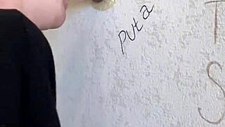 I found a gloryhole and got my mouth stuffed with huge cock outdoors