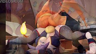 Charizard Pokemon Compilation of Wild Blowjob and Ass Action