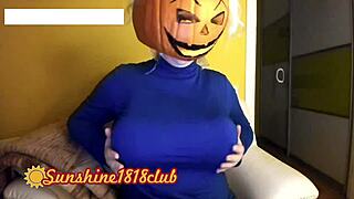 Happy Halloween Pervs, Big Boobs Pumpkin Cam Recorded