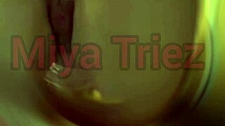 Miya Triez performs strip tease with teasing and fucking