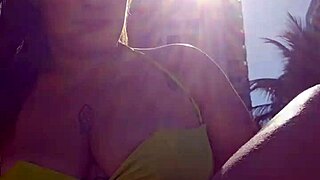 the guys on the beach can't stop staring at me flashing