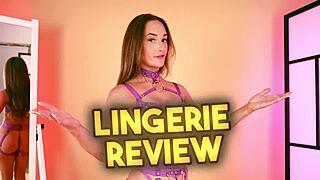 Hannah James tries on bondage luxe lingerie and gets bound.