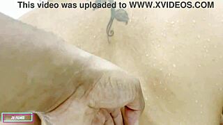 Caught my Brazilian wife preparing her pussy for her lover's visit. So tempting.