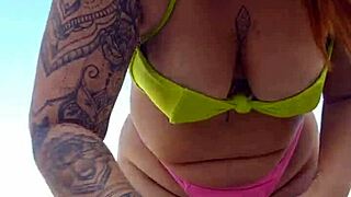 the guys on the beach can't stop staring at me flashing