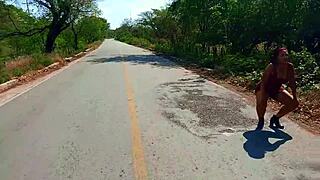 milf flashing natural tits and ass in cancun streets 😍