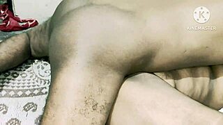 Horny Desi mom grinds hard with lover in rough doggystyle action.