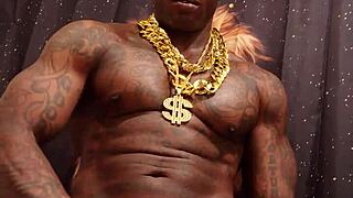 i worship this big black cock of hallelujah johnson, the african king, while masturbating to his huge hairy brunette presence