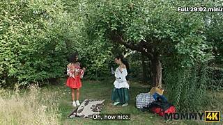 mommy4k’s sneaky horny mom seized her moment to bang a young 18+ cock outdoors