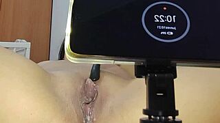 Excited girl masturbates to squirting orgasm and creampie in homemade POV video on xvideos