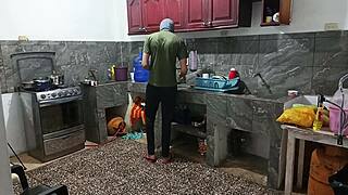 Perverted neighbor flaunts her huge ass while he's watching 😈