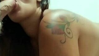 Husband fucks my pussy hard and cums on tits?