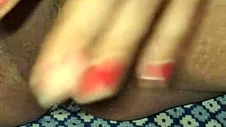 that cute blonde bhabhi gets her wet pussy fucked hard with a dildo