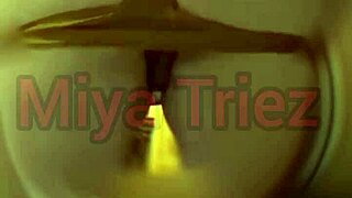 Miya Triez performs strip tease with teasing and fucking