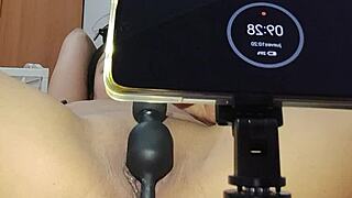 Excited girl masturbates to squirting orgasm and creampie in homemade POV video on xvideos