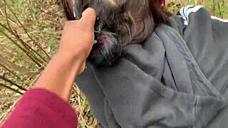 Emo Slut's Rough Domination In Public Park