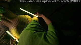 Catwoman's Depraved Night: Housewife in Stockings and Gloves?