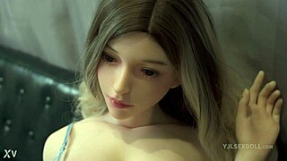 Blonde sex doll with hot body