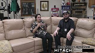 Freshman Mara Luv experiences a mandatory Hitachi orgasm in this intense POV backstage scene.