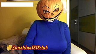 Happy Halloween Pervs, Big Boobs Pumpkin Cam Recorded
