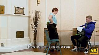 Tutor4k pretty tutor copulates with student