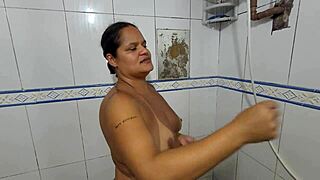 paty's tanning her big hairy pussy and ass in latina fetish style