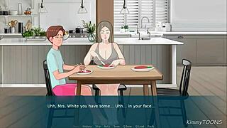 Wow! Best friend's mom sucked my cock under the dinner table!