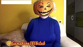 Happy Halloween Pervs, Big Boobs Pumpkin Cam Recorded