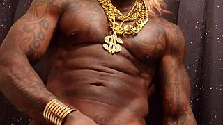 i worship this big black cock of hallelujah johnson, the african king, while masturbating to his huge hairy brunette presence