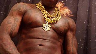 i worship this big black cock of hallelujah johnson, the african king, while masturbating to his huge hairy brunette presence