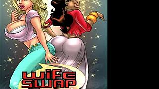 wife swap part 1 - sassy paug wife swapped for big booty ebony wife - full swap - interracial