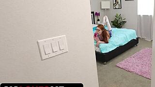 my shy ginger stepsis, so petite, asks to practice blowjobs on me.