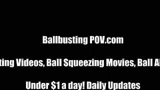 I Will Slap Your Balls Until Black and Blue in Rough Femdom BDSM POV