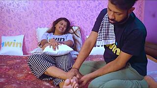 Pregnant Indian wife with big boobs drilled hard in bedroom scene